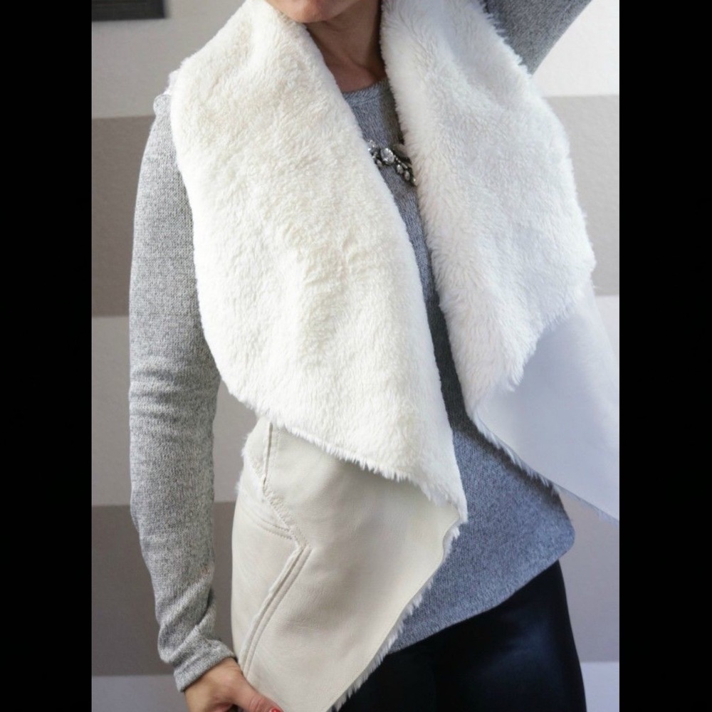 BlankNYC Extremely Soft Fur Vegan Leather Vest